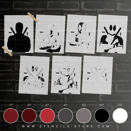 Masked Mercenary 7-Layer Stencil - ARTENDIST