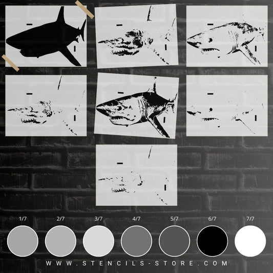 Shark 7-Layer Stencil - ARTENDIST