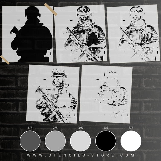 Solider 5-Layer Stencil - ARTENDIST