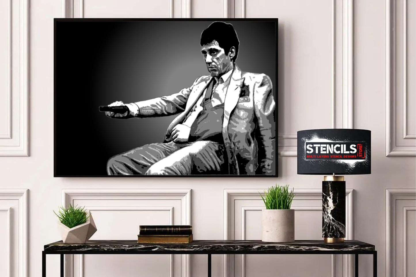 AL PACINO multi 5 layers stencil design - ARTENDIST