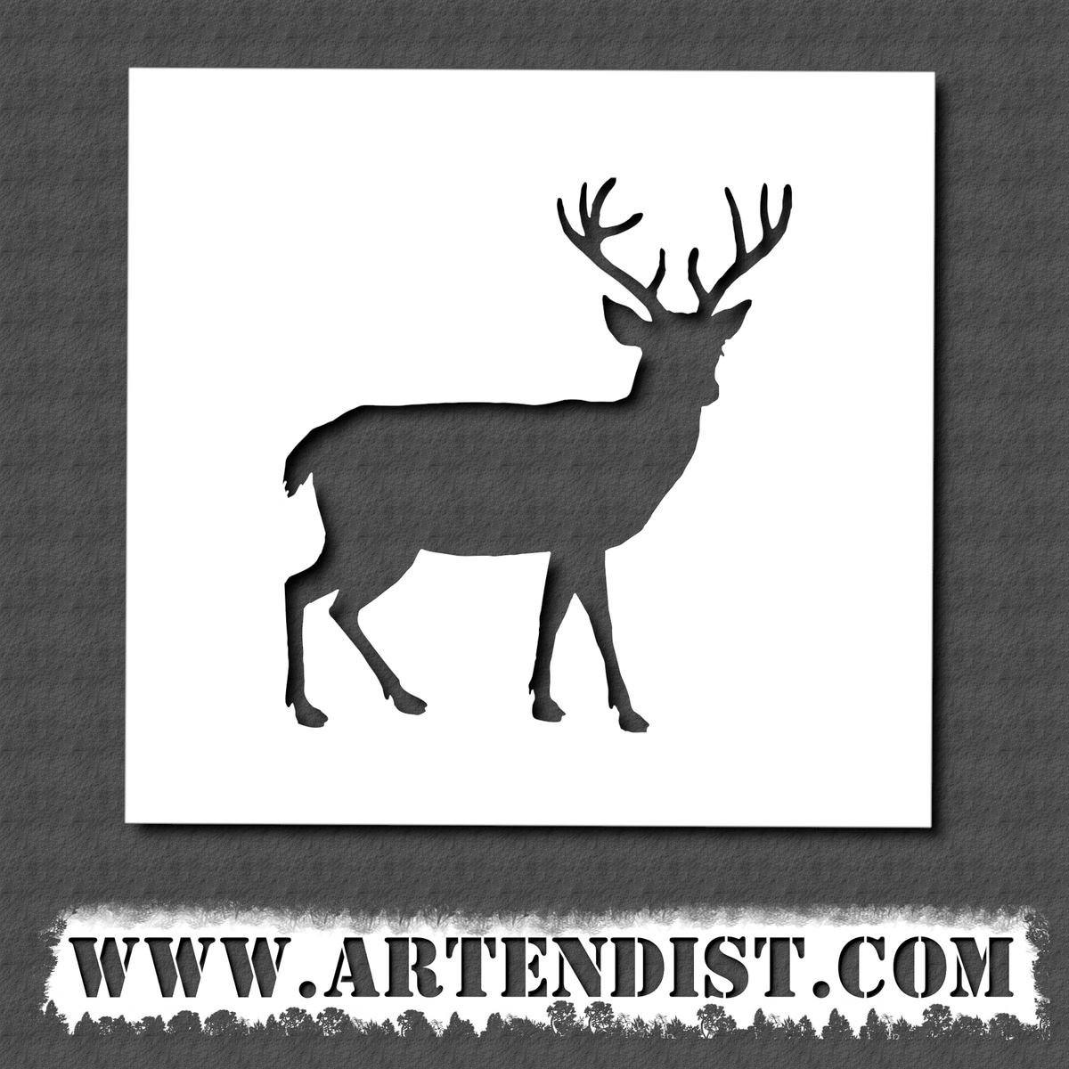 Deer Silhouette Stencil - ARTENDIST