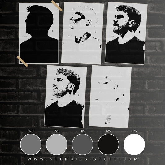 Modern Basketball Icon – 5-Layer Stencil - ARTENDIST