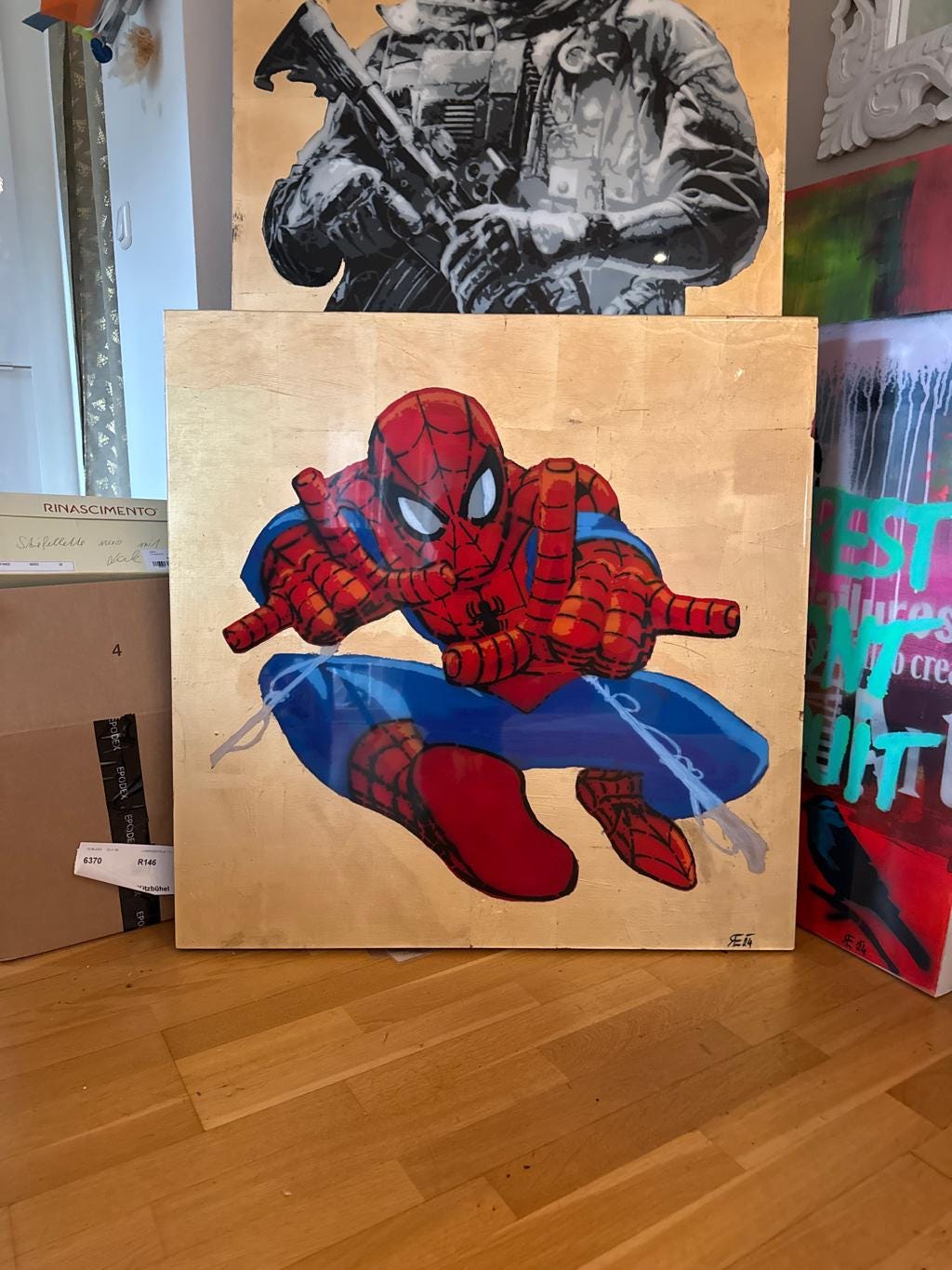 SPIDERMAN multi 7 layers stencil design PRE-CUT - ARTENDIST