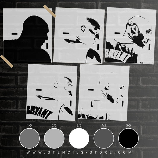 Basketball Legend Portrait – 5-Layer Stencil - ARTENDIST