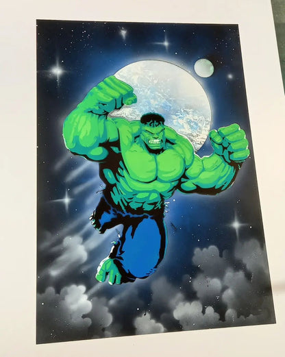 THE HULK multi 5-layers stencil design - ARTENDIST