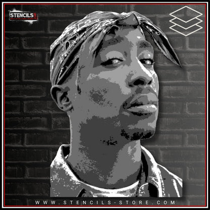 Iconic Rap Artist 5-Layer Stencil - ARTENDIST