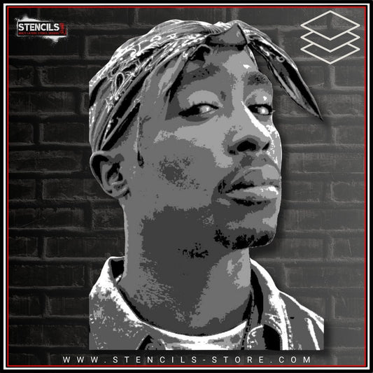 Iconic Rap Artist 5-Layer Stencil - ARTENDIST
