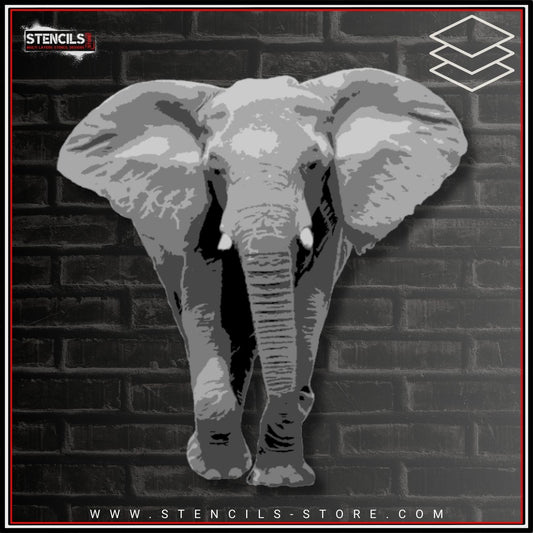 Elephant 5-Layer Stencil - ARTENDIST