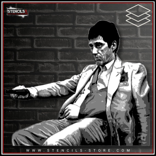 Gangster movie character - 5-Layer Stencil - ARTENDIST