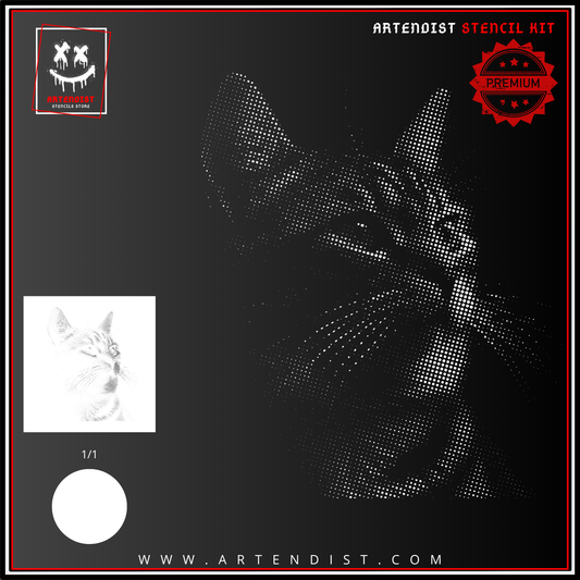 CAT'S FACE Stencil – Premium Spray Paint Art Template - ARTENDIST