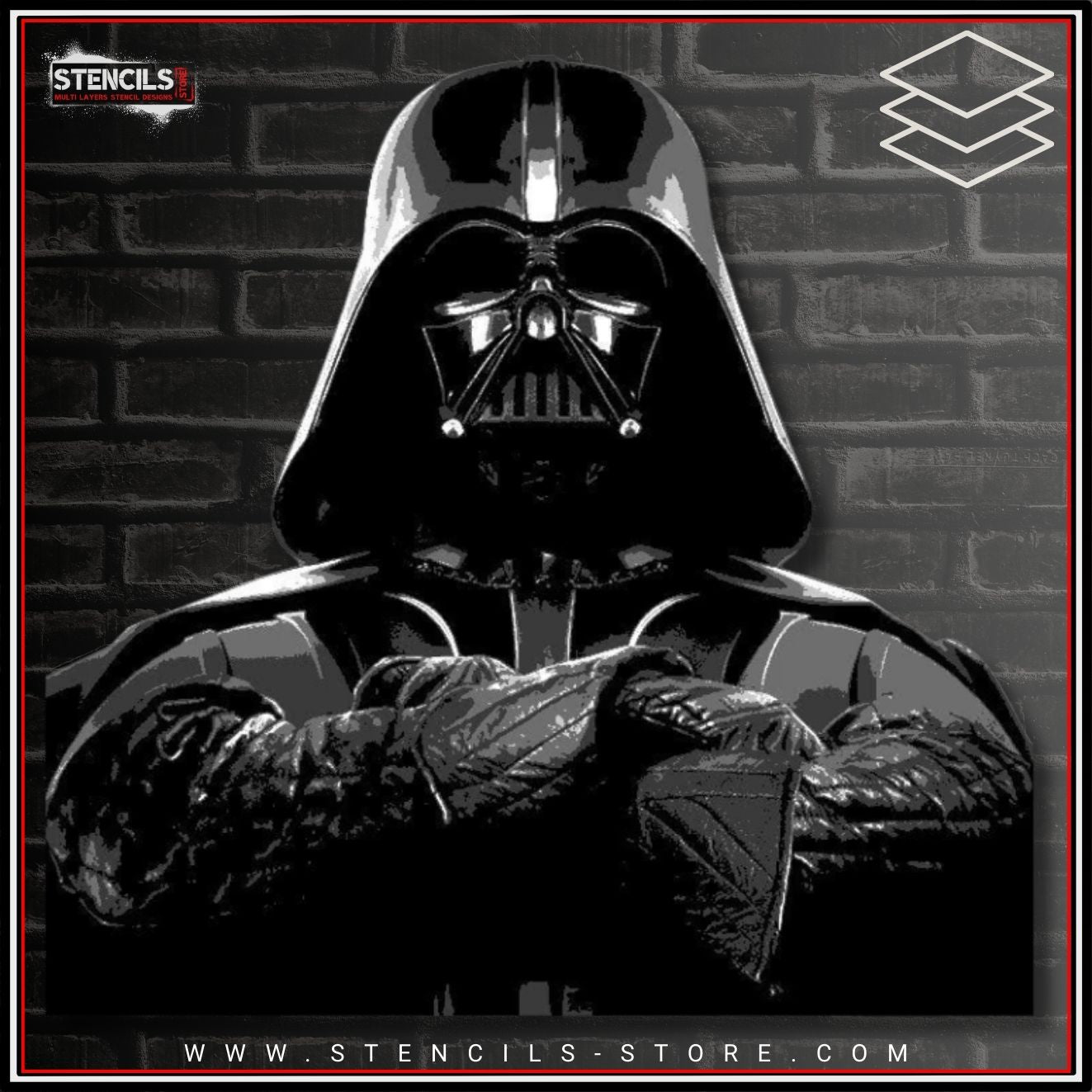 Dark Space Villain Portrait 5-Layer Stencil - ARTENDIST