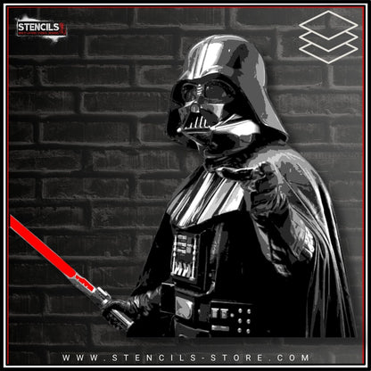 Dark Space Warrior 6-Layer Stencil - ARTENDIST