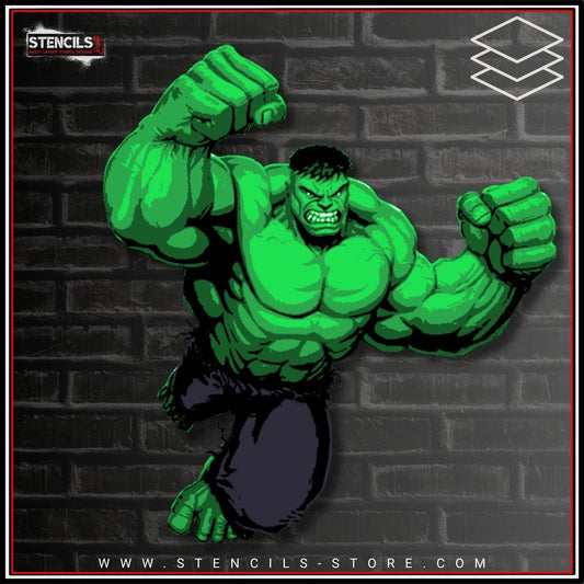 Green Comic Monster 5-Layer Stencil - ARTENDIST