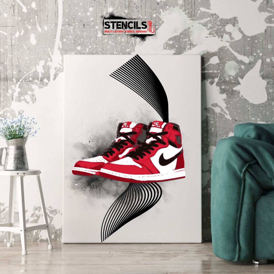 SNEAKERS multi 5 layers stencil design - ARTENDIST