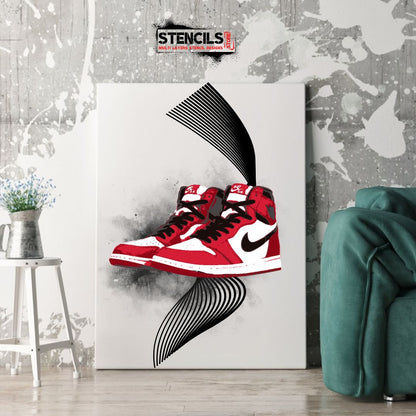 SNEAKERS multi 5 layers stencil design - ARTENDIST