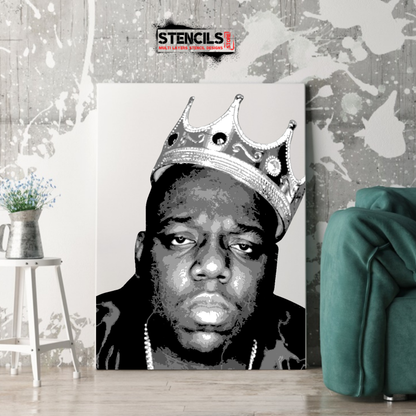 BIGGIE multi 6-layers stencil design - ARTENDIST