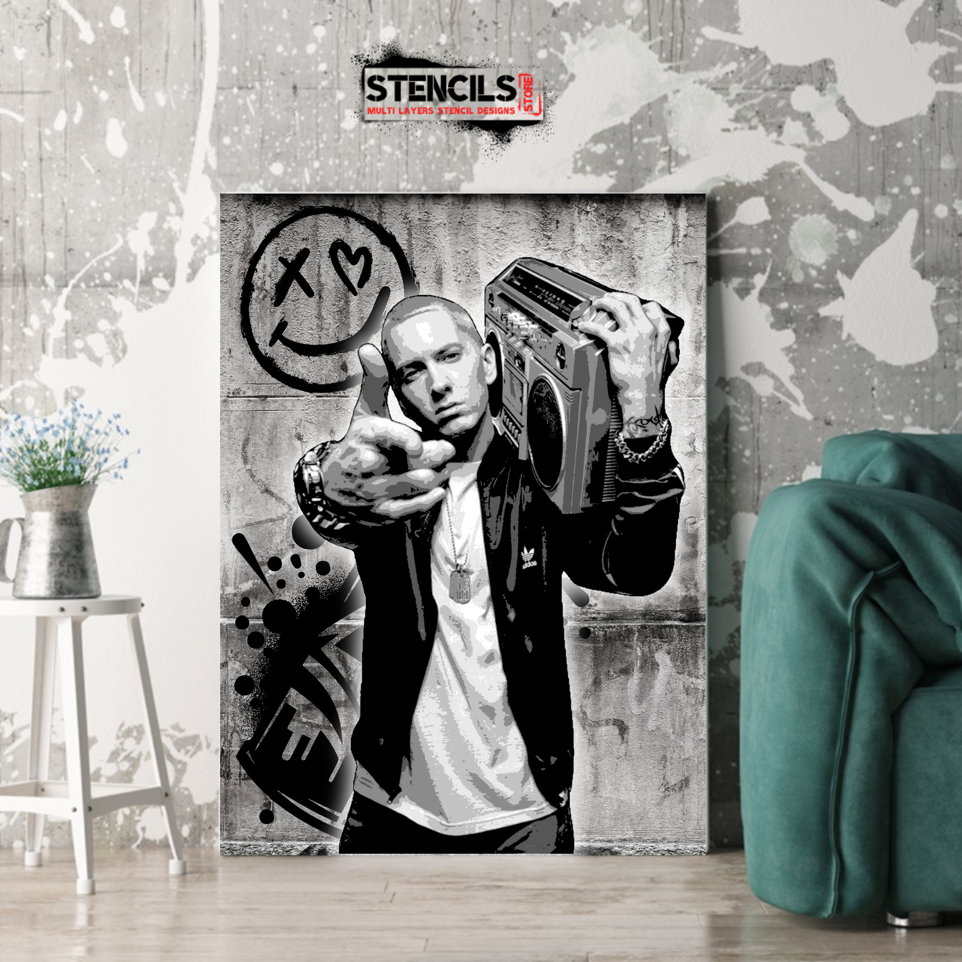 EMINEM multi 6-layers stencil design - ARTENDIST