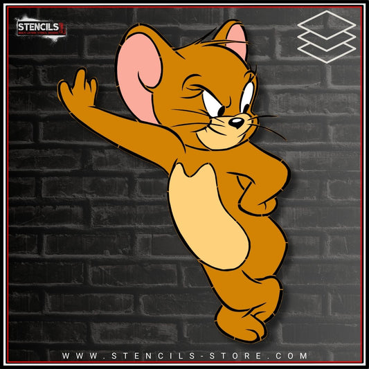 Cartoon Mouse 4-Layer Stencil - ARTENDIST