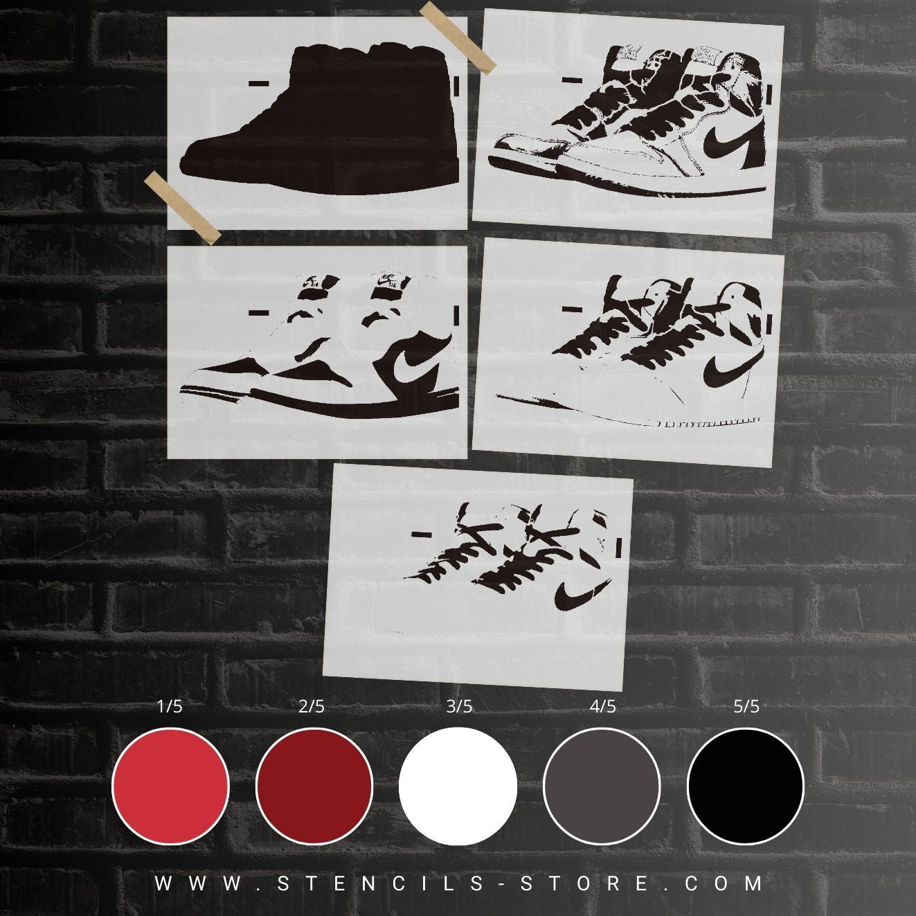 Sneakers 5- Layer Stencil - ARTENDIST