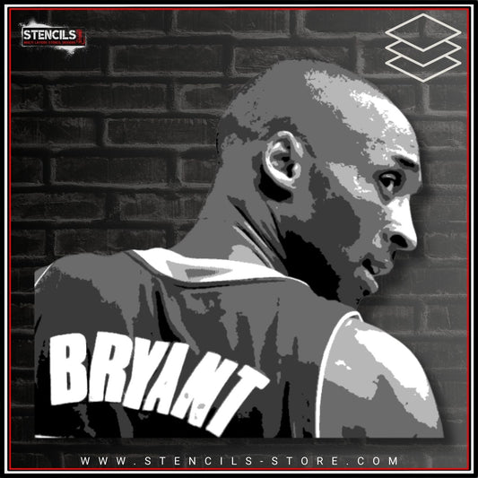 Basketball Legend Portrait – 5-Layer Stencil - ARTENDIST