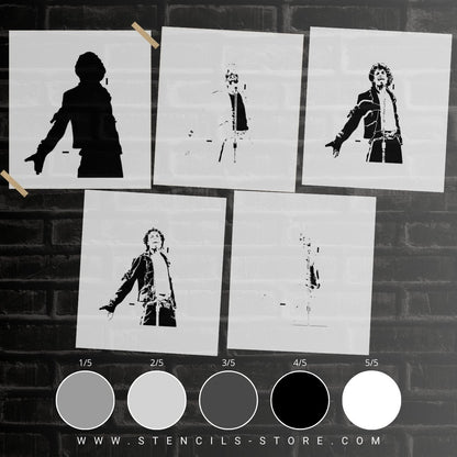 Pop singer portrait - 5-Layer Stencil - ARTENDIST