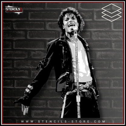 Pop singer portrait - 5-Layer Stencil - ARTENDIST