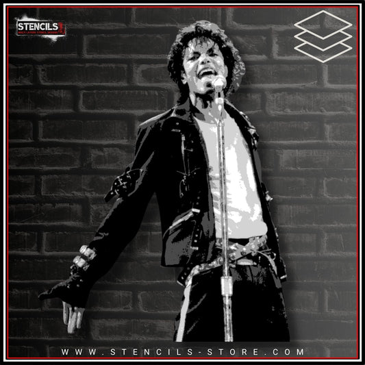 Pop singer portrait - 5-Layer Stencil - ARTENDIST