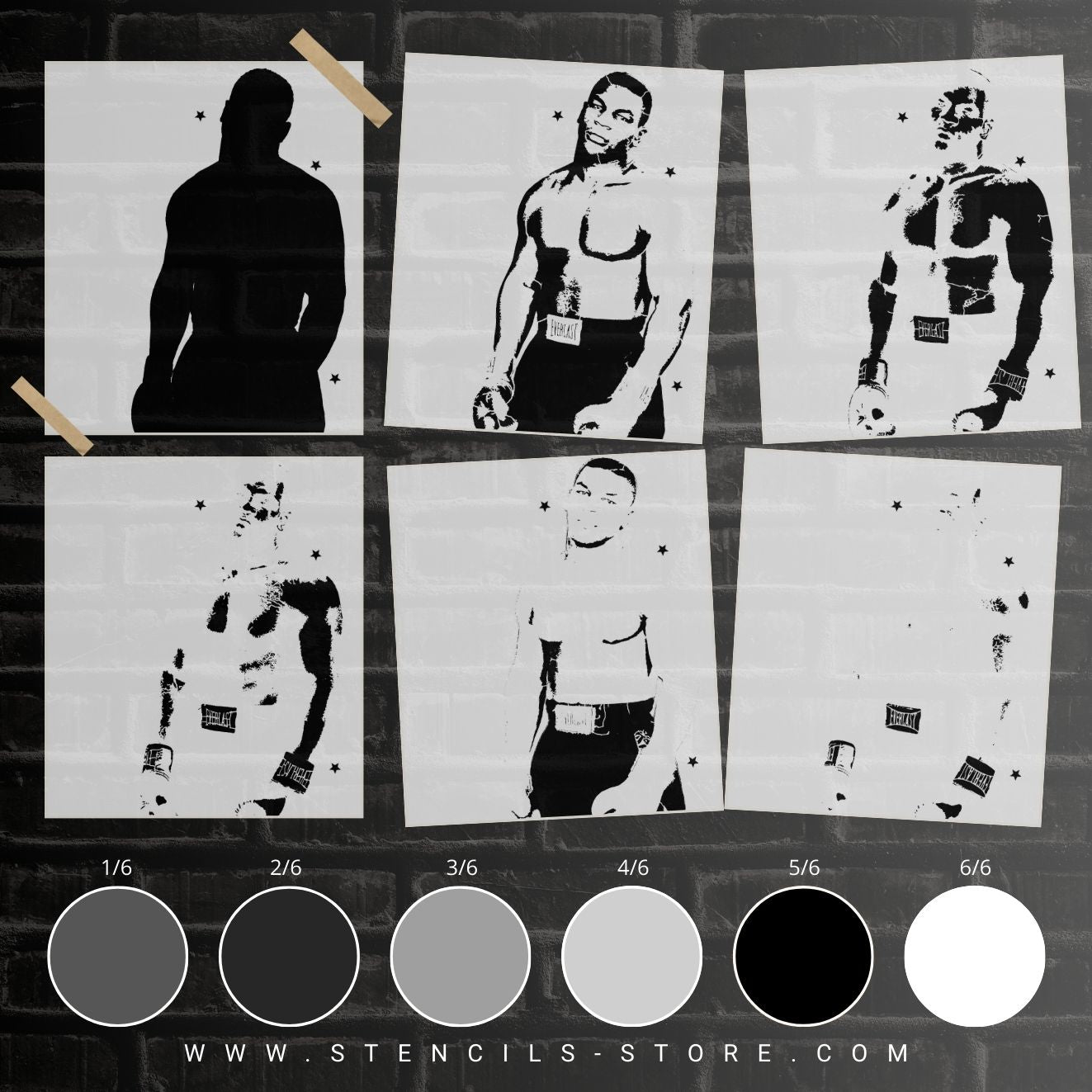 Iconic Boxing Champion – 6-Layer Stencil - ARTENDIST