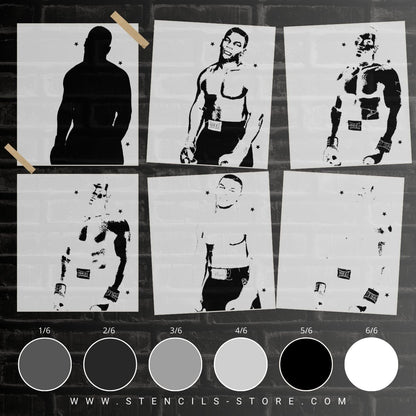 Iconic Boxing Champion – 6-Layer Stencil - ARTENDIST