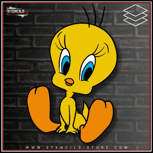 Cute Cartoon Bird 6-Layer Stencil - ARTENDIST