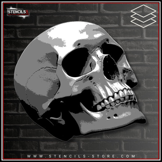 Skull 5-Layer Stencil - ARTENDIST