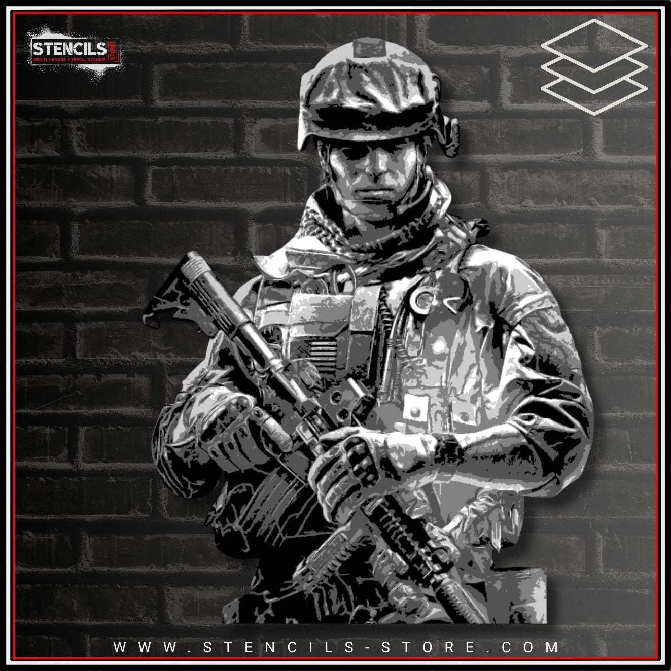 Solider 5-Layer Stencil - ARTENDIST