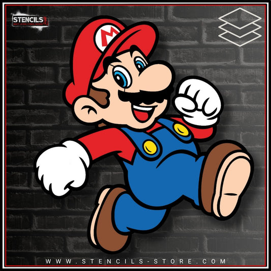 Retro Platform Plumber 6-Layer Stencil - ARTENDIST