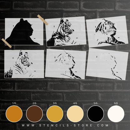 Tiger 6-layers stencil - ARTENDIST