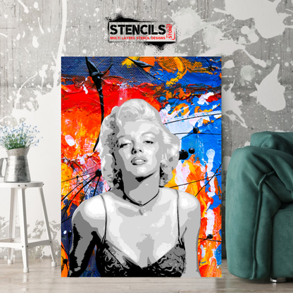MARILYN MONROE multi 6-layers stencil design - ARTENDIST