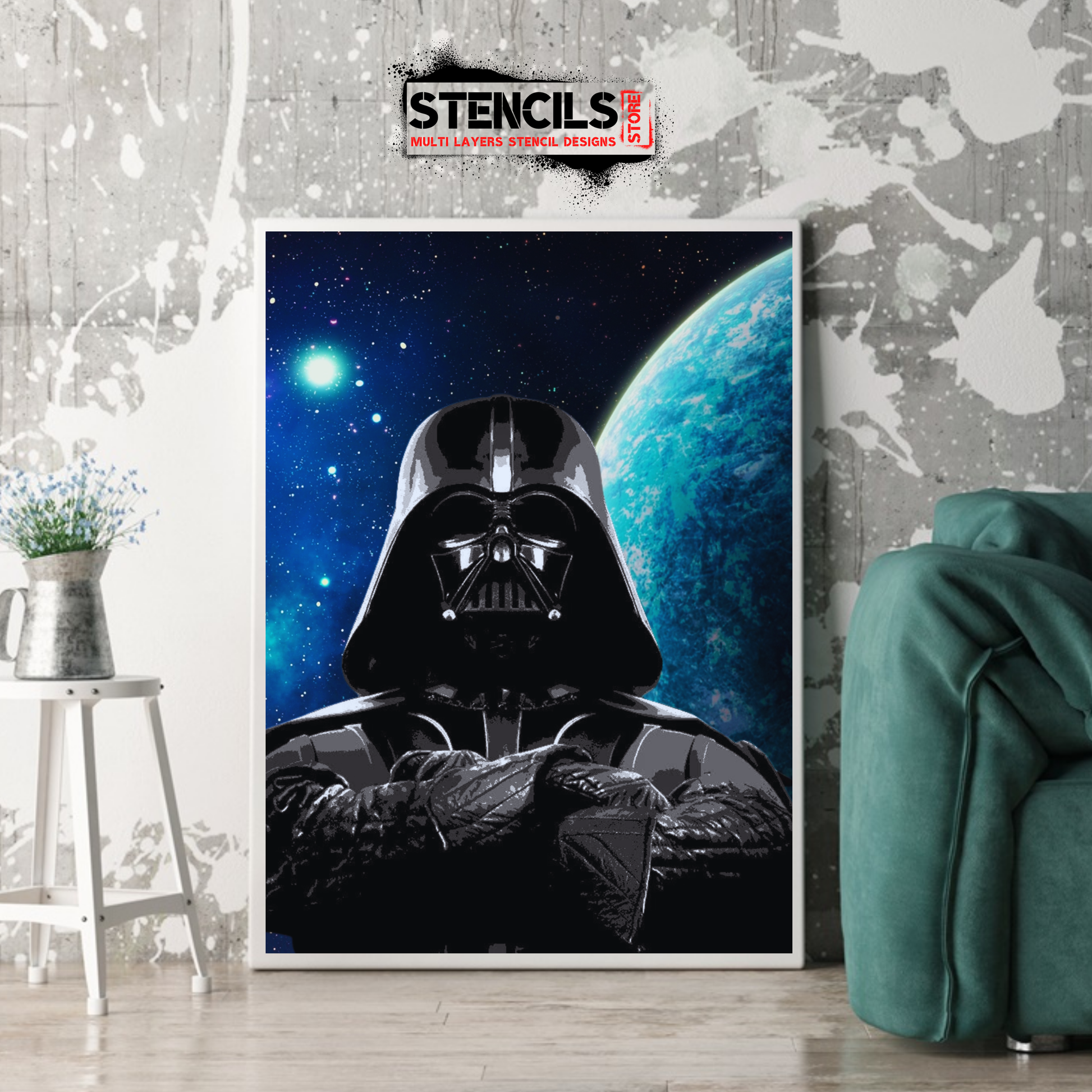 DARTH VADER multi 5-layers stencil design - ARTENDIST
