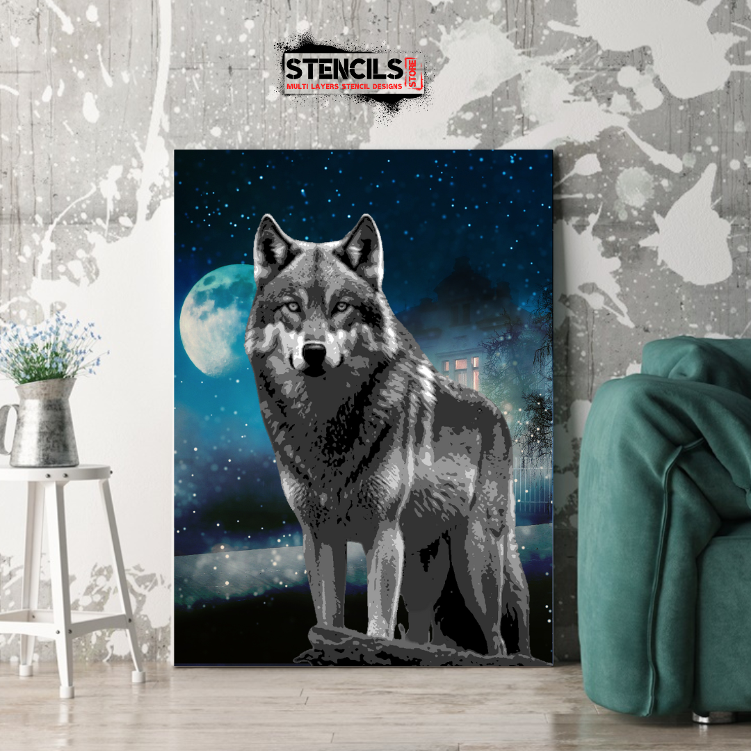 WOLF multi 6-layers stencil design - ARTENDIST