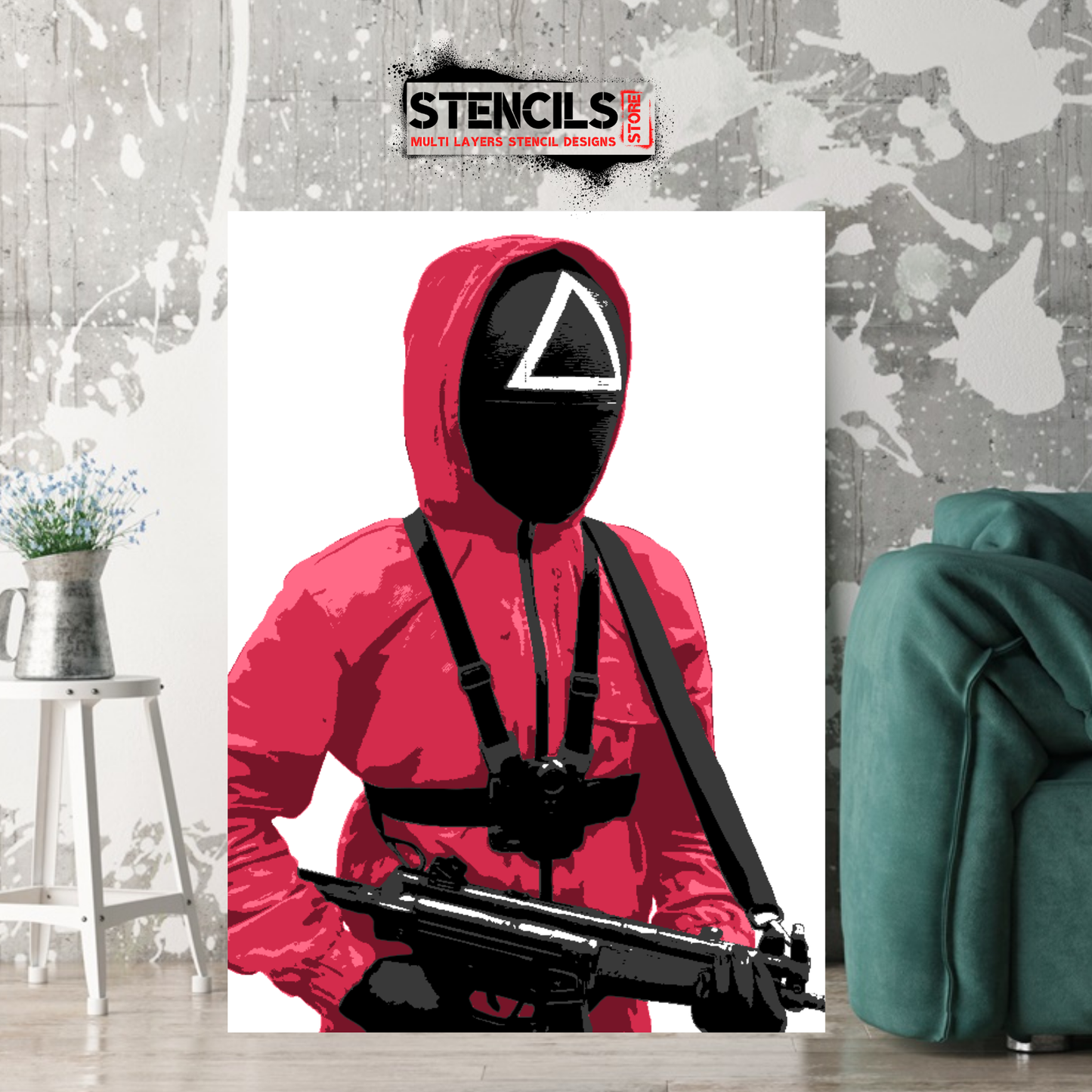 SQUID GAME multi 6-layers stencil design - ARTENDIST