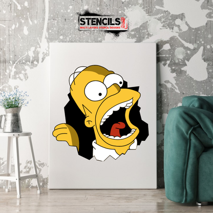 HOMER SIMPSON multi 5-layers stencil design - ARTENDIST