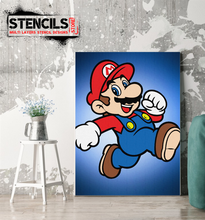 SUPER MARIO multi 6-layers stencil design - ARTENDIST