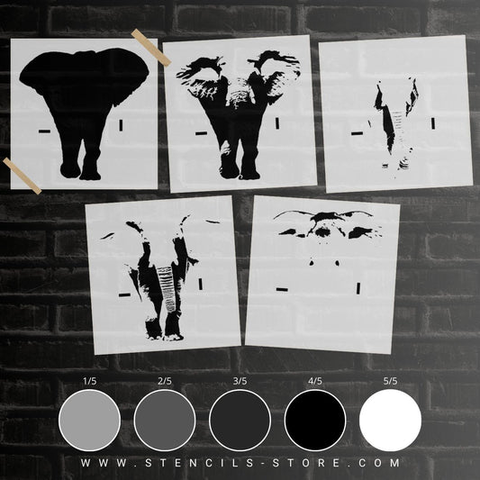 Elephant 5-Layer Stencil - ARTENDIST
