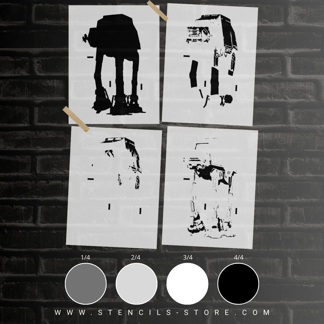 Galactic Walker 4-Layer Stencil - ARTENDIST