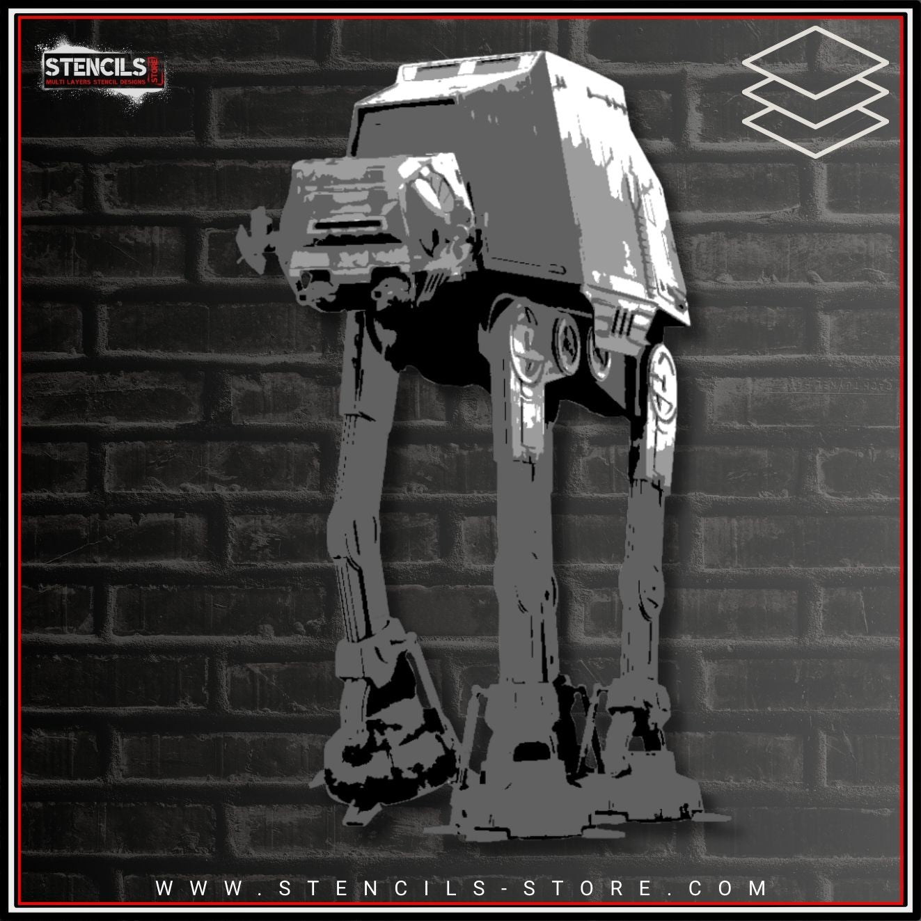 Galactic Walker 4-Layer Stencil - ARTENDIST