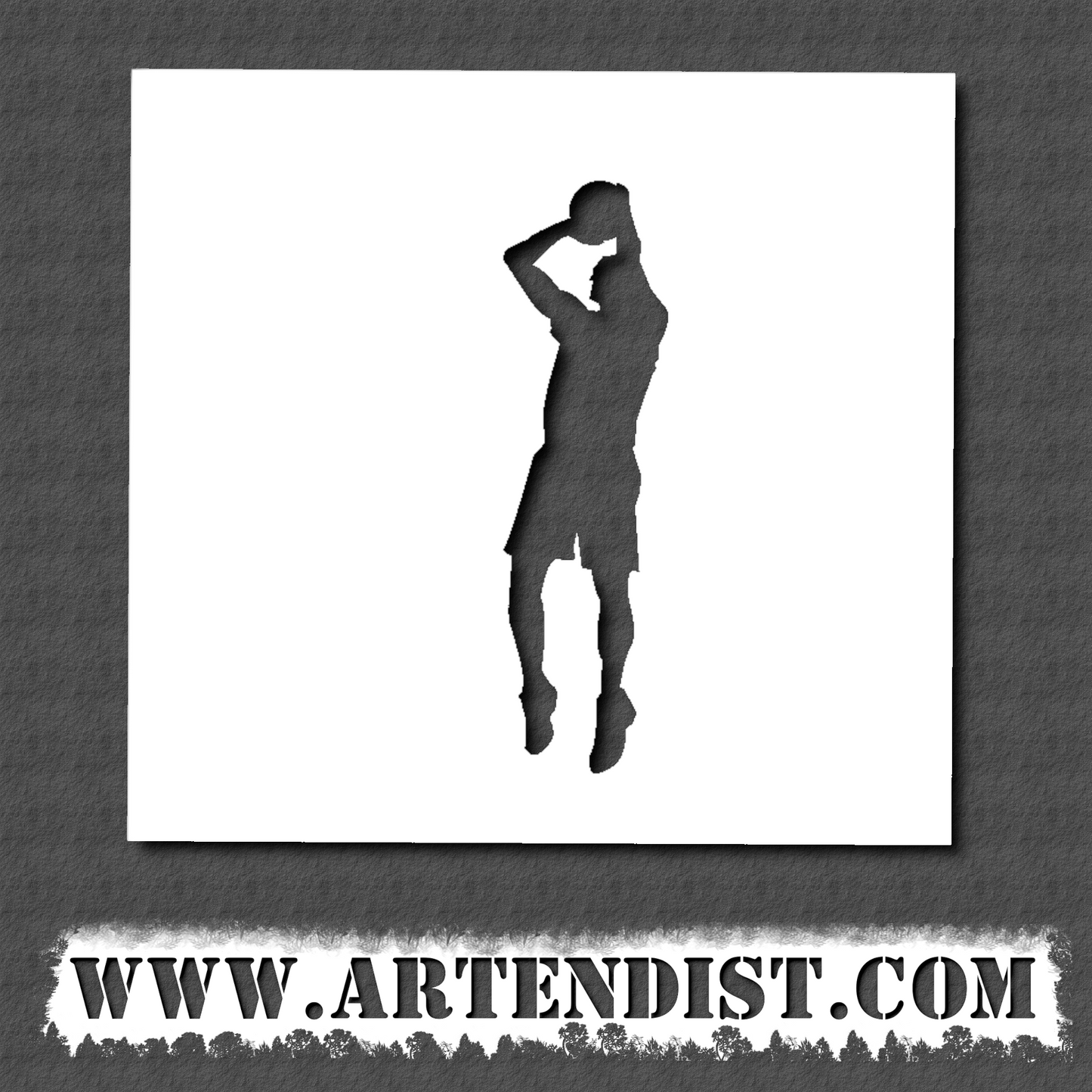 Basketball player Stencil - ARTENDIST