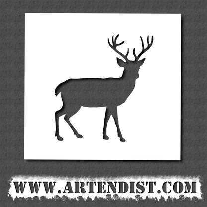 Deer Silhouette Stencil - ARTENDIST