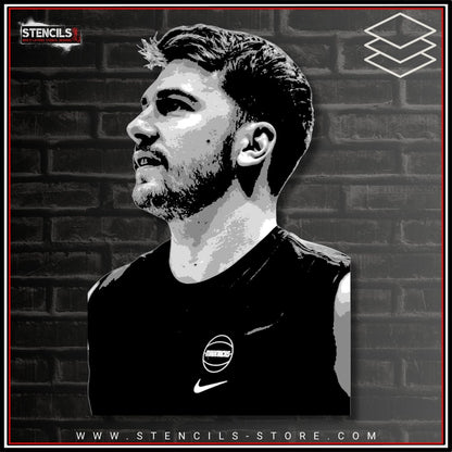 Modern Basketball Icon – 5-Layer Stencil - ARTENDIST