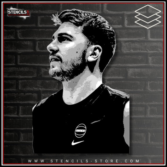 Modern Basketball Icon – 5-Layer Stencil - ARTENDIST