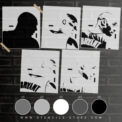Basketball Legend Portrait – 5-Layer Stencil - ARTENDIST