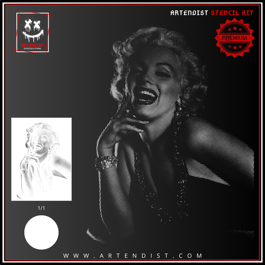 CLASSIC HOLLYWOOD ICON Stencil – Premium Vintage Spray Paint Art Template - ARTENDIST