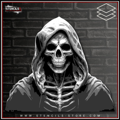 Skull 5-Layer Stencil - ARTENDIST
